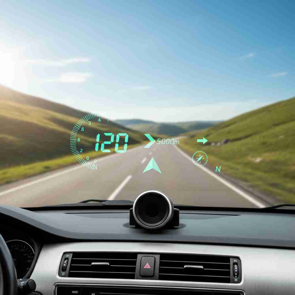 An image illustrating Head-Up-Display nachrüsten: Möglichkeiten und Kosten