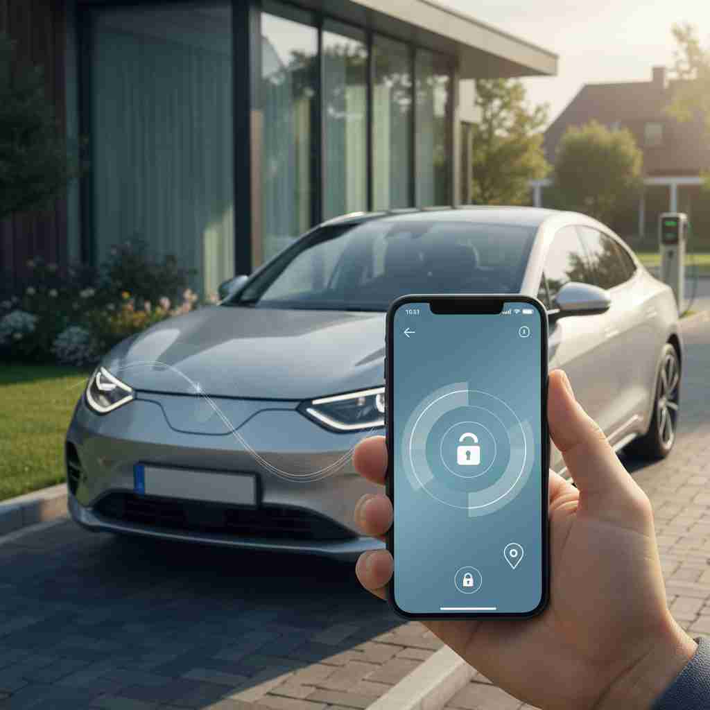 An image illustrating Remote-Funktionen: Auto per App starten, öffnen und überwachen