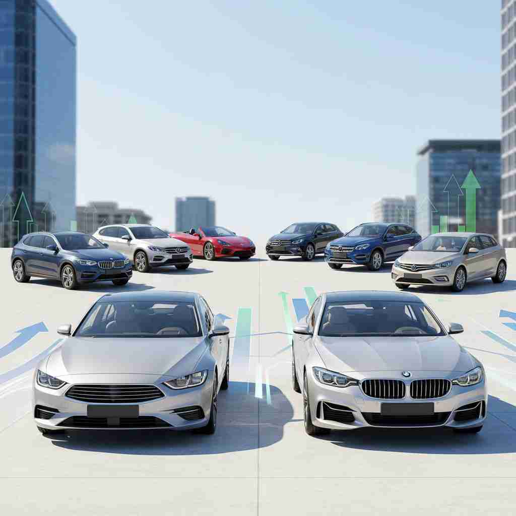 An image illustrating Restwert-Entwicklung: Welche Autos verlieren am wenigsten Wert?