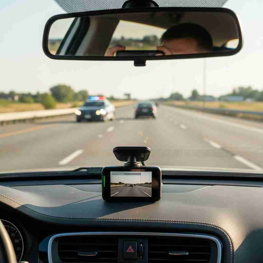 An image illustrating Dashcam-Aufnahmen vor Gericht: Was ist verwertbar?